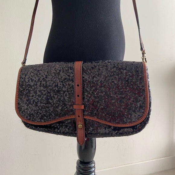 Kate Spade ♠️ Westward Emily and Merritt Limited Edition Sequin Leather Bag - Picture 3 of 7